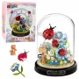 LEAN TOYS Construction Blocks Floral Composition with Ladybugs in a Dome 596 pcs