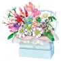 LEAN TOYS Construction Blocks Floral Blue LED Box 761 pcs