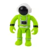 LEAN TOYS UFO Spaceship with Astronaut Figure, Lights & Sounds, Green