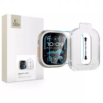 Tech-Protect Easy Set+ Screen Protector for Apple Watch Ultra 1/2/3 (49 mm), 2-Pack