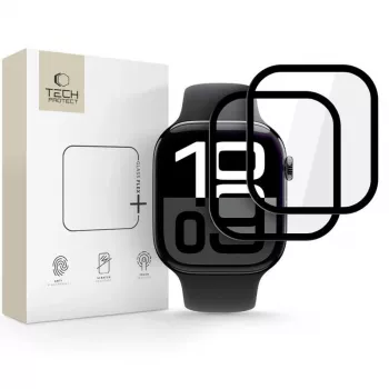 Tech-Protect Glass Flex+ Screen Protector for Apple Watch 10/11 (46 mm) 2-Pack Black