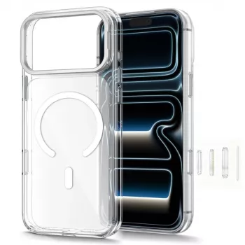TECH-PROTECT MAGSTAND MagSafe Clear Case for iPhone 17 Pro / 18 Pro with Foldable Kickstand