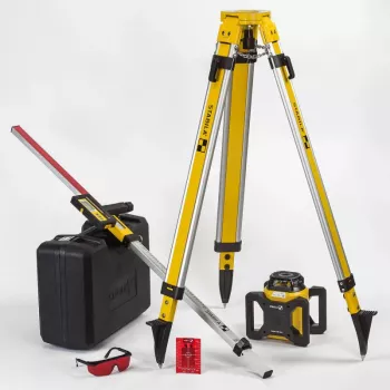 STABILA LAR 160 5-Piece Rotary Laser Level Set with Receiver, Tripod, Levelling Rod and Case