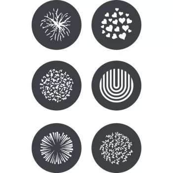 Godox GP GS2 Gobo Set for GP Projection Attachment (6 Patterns) - Stainless Steel, 66mm
