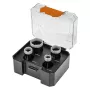 NEO TOOLS Diamond Hole Saw Set 18/22/27/35 mm, 4-Piece, M14 Thread, Dry Drilling for Ceramic, Porcelain, Stoneware, Glass, Marble, Granite, Terracotta