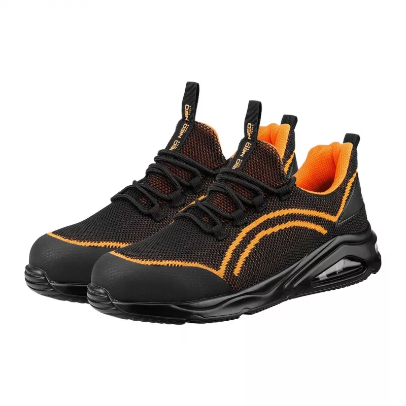 NEO TOOLS Neo Air S1 SR Safety Shoes with Steel Toe Cap, Orange, Size 44