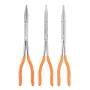 NEO TOOLS 01-293 Double Joint Pliers Set, 3-Piece, Chrome Vanadium Steel, 280 mm, Straight, 45° and 90° Bent Nose, Ergonomic Anti-Slip Handles