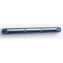 EmiterNet 19-Inch 1U 24-Port RJ45 UTP Cat.5e Patch Panel with Cable Management Shelf, Blue (PoE Compatible)