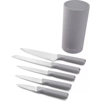 Ambition Curly 6-Piece Porcelain Dinner Set Grey