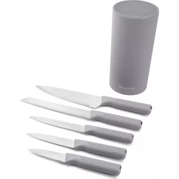 Ambition Curly 6-Piece Porcelain Dinner Set Grey