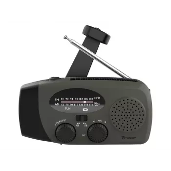 TRACER EXPLORER PRO Expedition Radio with Solar Panel, Hand Crank, NOAA Weather Band, AM/FM, LED Flashlight, and USB Power Bank