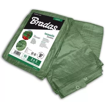 Bradas PL906/10 Heavy-Duty Blue Polyethylene Tarpaulin 12 x 10 m, 60 g/m², Waterproof, UV-Resistant, Reinforced Edges with Aluminum Eyelets