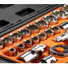 NEO TOOLS 08-694 1/2 Inch Drive Socket Wrench Set, 23-Piece, Chrome Vanadium Steel, DIN 3124