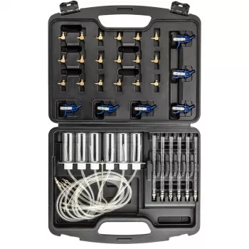 NEO TOOLS TOP-11-263 Common Rail Injector Leak-Off Tester Kit for Diesel Engines, 6-Cylinder Diagnostic Set with Adapters and Case