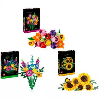 LEGO Botanicals Summer Flower Bouquet Bundle – 756-Piece Botanical Collection Building Set for Adults