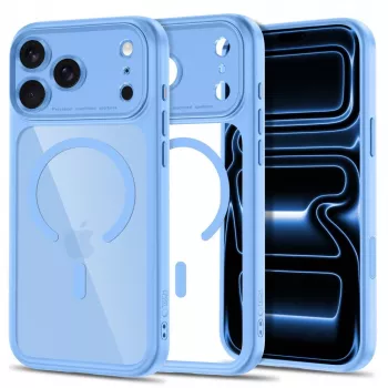 TECH-PROTECT MagPeak MagSafe Clear Case for iPhone 17 Pro Max / 18 Pro Max - Light Blue