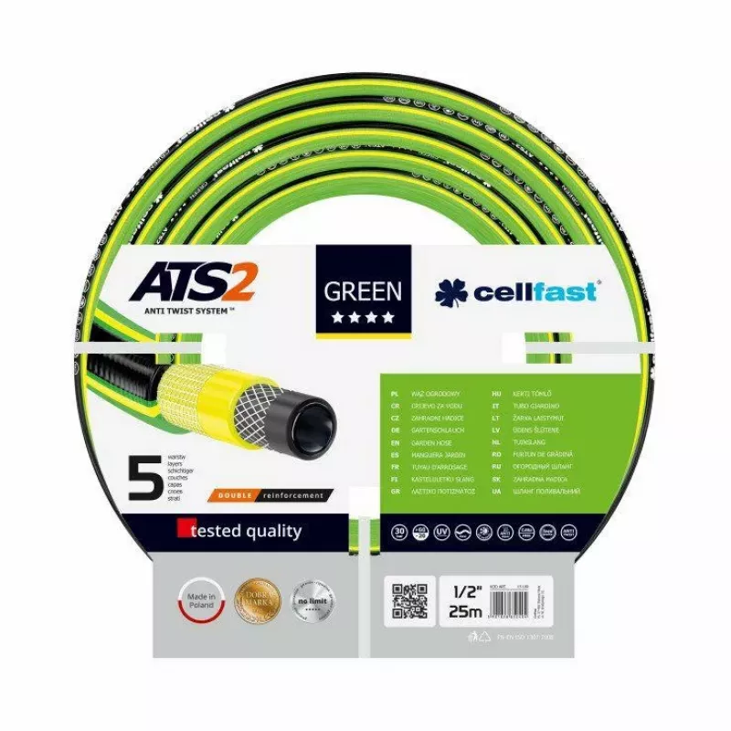 CELLFAST C. Snake OG Green ATS 3/4 inch 20m Garden Hose