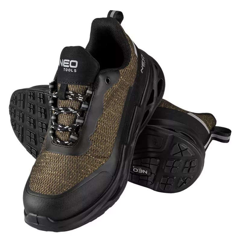 NEO TOOLS Work Shoes S1 SR FO, Steel Toe Cap, Size 46