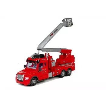 LEAN TOYS Fire Truck with Ladder R/C Remote Control 1:14 Scale 2.4GHz Water Spray Lights Sounds