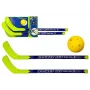 LEAN TOYS Floorball Set with 2 Hockey Sticks and Ball, 82 cm, Red/Blue, for Kids 6+
