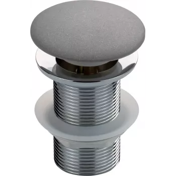 DEANTE NHC_S12A Automatic Pop-Up Waste Plug for Granite Sinks, 3 1/2 inch Drain, Push-Button, Granite Composite, Black