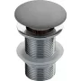 DEANTE NHC_S12A Automatic Pop-Up Waste Plug for Granite Sinks, 3 1/2 inch Drain, Push-Button, Granite Composite, Black