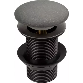 DEANTE Automatic Push-Button Washbasin Stopper for Granite Sinks, Stainless Steel, 90mm