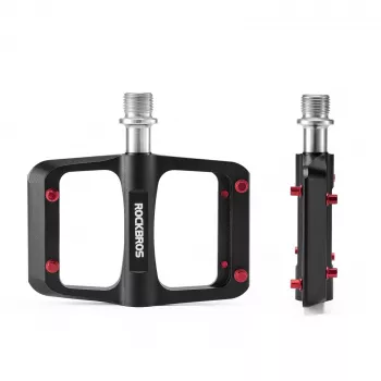 ROCKBROS BP2603 Platform Pedals with Titanium Axle and Magnesium Body - Black