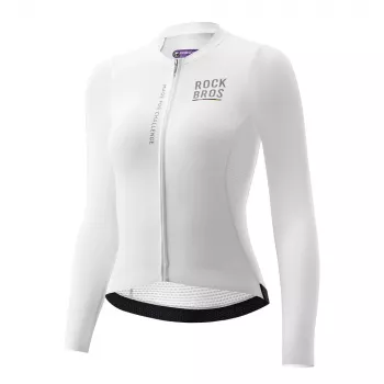 ROCKBROS ROAD TO SKY Women's Long Sleeve Cycling Jersey White L