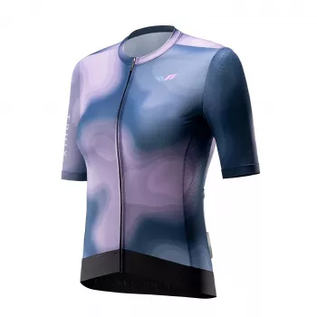Rockbros Women's TVI Cycling Jersey Short Sleeve Navy Blue Size L