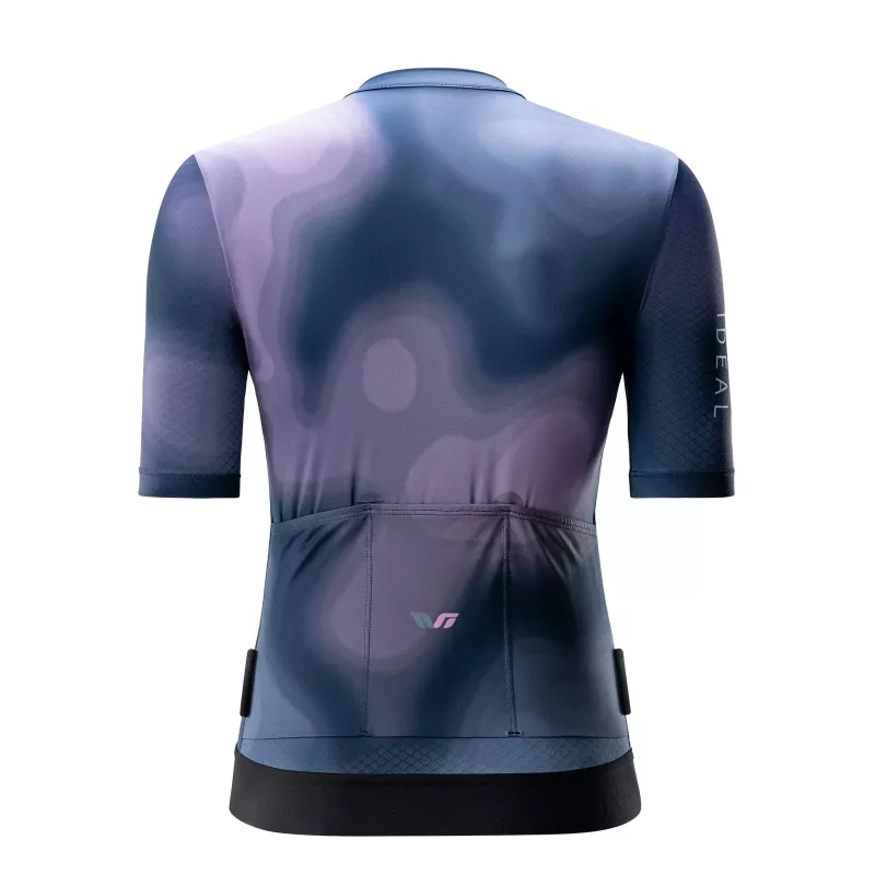 Rockbros Women's TVI Cycling Jersey Short Sleeve Navy Blue Size L