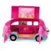 LEAN TOYS Ice Cream Food Truck Doll Playset Foldable Pink 33 Pieces
