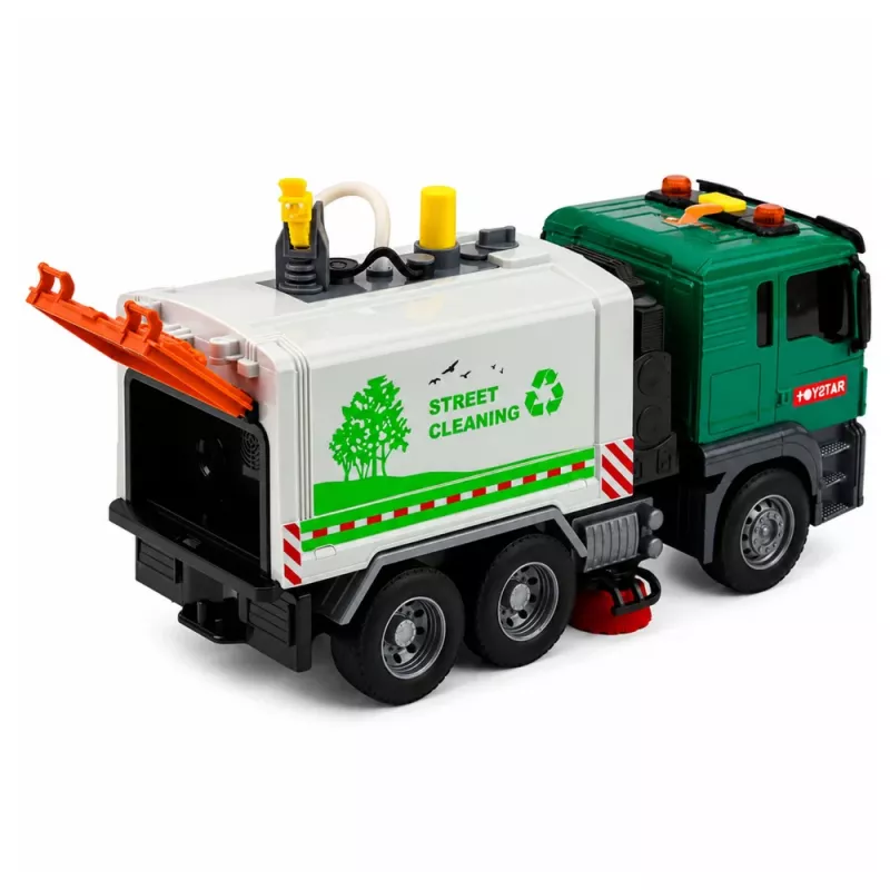 LEAN TOYS Street Sweeper Truck Water Function Lights Sounds 1:14