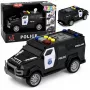 LEAN TOYS Police Car Special Vehicle 1:32 Scale Black with Lights and Sounds