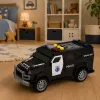 LEAN TOYS Police Car Special Vehicle 1:32 Scale Black with Lights and Sounds