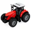 LEAN TOYS Tractor with Trailer for Transporting Animals Cow Figures Lights Sounds 4 pcs