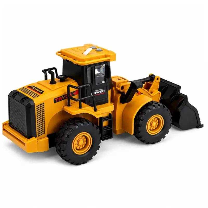 LEAN TOYS Construction Vehicle Excavator With Movable Bucket Lights Sounds Yellow 1:43