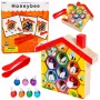 LEAN TOYS Wooden Beehive Dexterity Toy with Tweezers and 6 Bees - Educational Motor Skills Game for Ages 3+