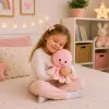 LEAN TOYS Plush Octopus Cuddly Toy with Elastic Tentacles Pink 50 cm