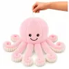LEAN TOYS Plush Octopus Cuddly Toy with Elastic Tentacles Pink 50 cm
