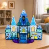 LEAN TOYS Magnetic Construction Blocks Ice Princess Castle Blue 47 pcs