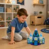 LEAN TOYS Magnetic Construction Blocks Ice Princess Castle Blue 47 pcs