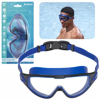 Bestway 32114 Adjustable Black and Blue Swimming Goggles