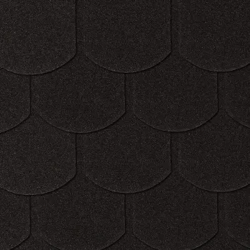 NO NAME Roof Tile Fish Scale Graphite 1 Piece - Bituminous Roof Shingle, Hexagonal Pattern, 3.0-3.5mm, Basalt Granules, 15-Year Lifespan