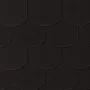 NO NAME Roof Tile Fish Scale Graphite 1 Piece - Bituminous Roof Shingle, Hexagonal Pattern, 3.0-3.5mm, Basalt Granules, 15-Year Lifespan