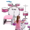 SUPRIMO K-DRUMS 3 Pink Children's Drum Set with Stool and Sticks