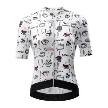 ROCKBROS women's short sleeve cycling jersey 15110005003, size S, white