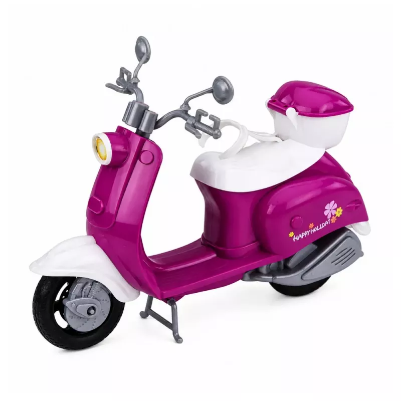 LEAN TOYS Anlily Traveler Doll on Scooter with Glasses, Phone Holder and Accessories