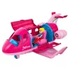 LEAN TOYS Foldable Plane for Dolls Travel Set with 8 Accessories, Pink, 9 Pieces