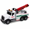 LEAN TOYS Construction Truck with Adjustable Crane Lights Sounds White 1:14